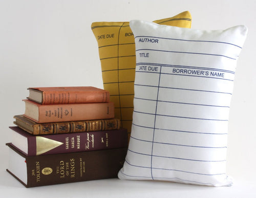 Library Card Pillow